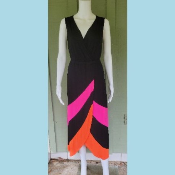 Boston Proper Dresses & Skirts - BOSTON PROPER Black Red Pink Jersey Dress XS